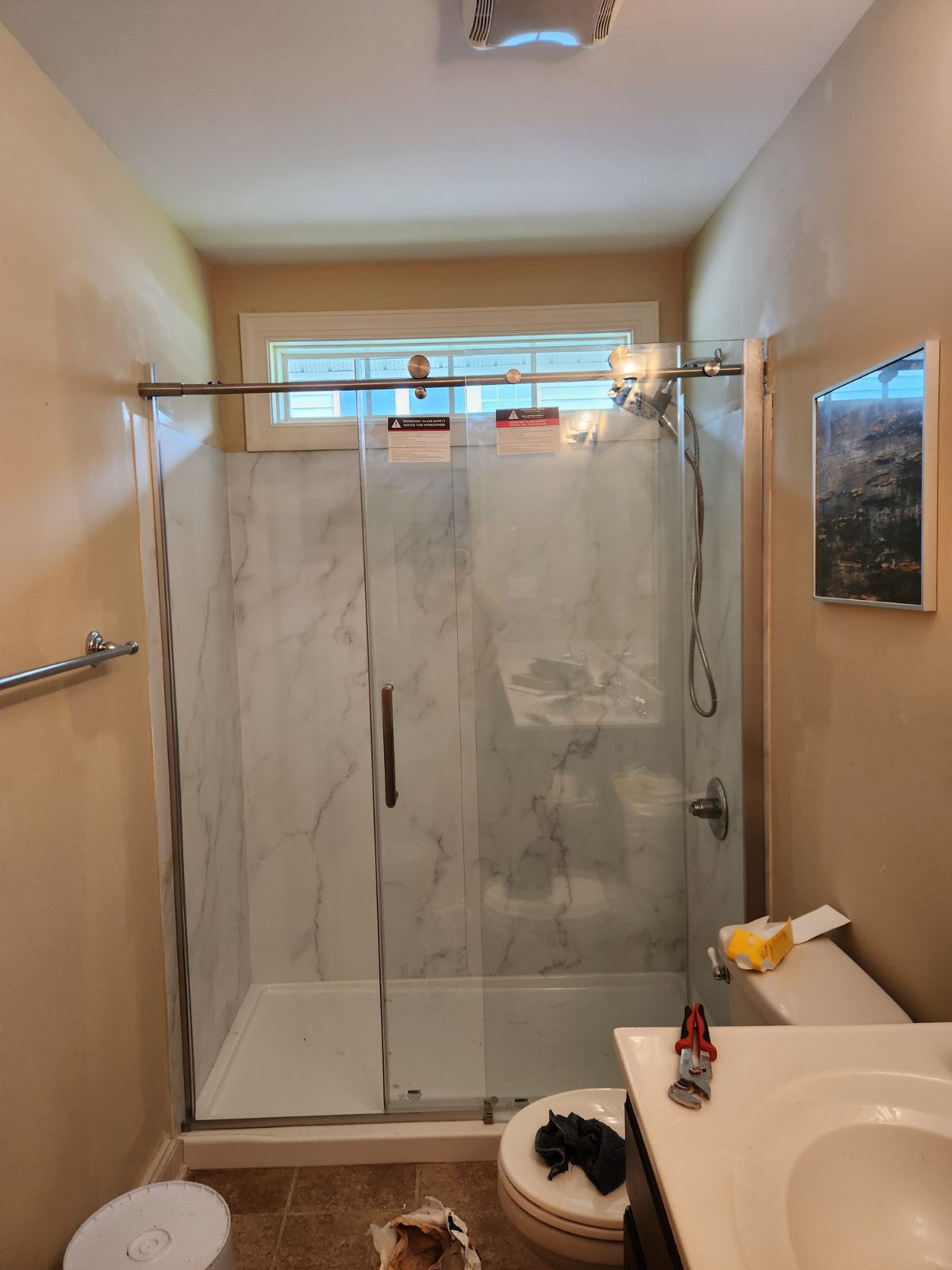 Bathtub convert to walk in shower